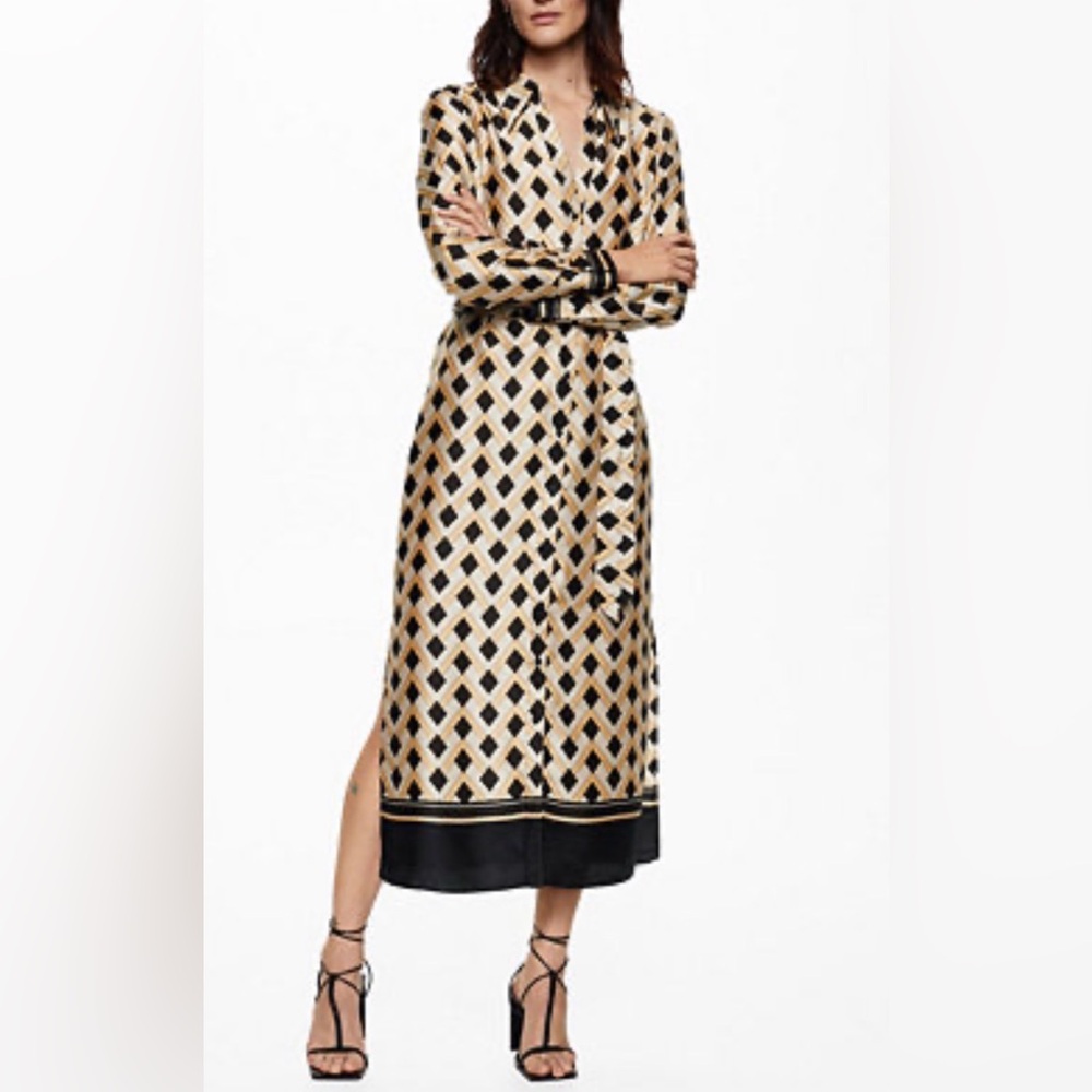 Mango Geometric Patterned Dress